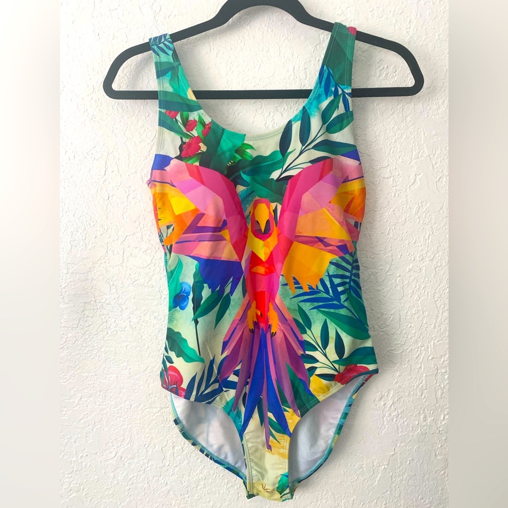 SOLD: Geometric Parrot Swimsuit